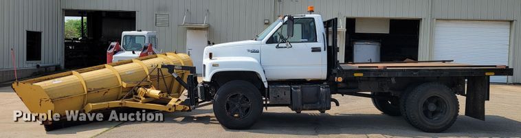 image for item JL9484 1990 GMC TopKick C6000  dump flatbed truck