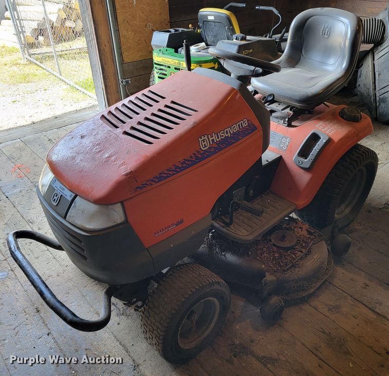 Husqvarna GTH2548 lawn mower in Galena, MO Item JL9491 sold Purple Wave