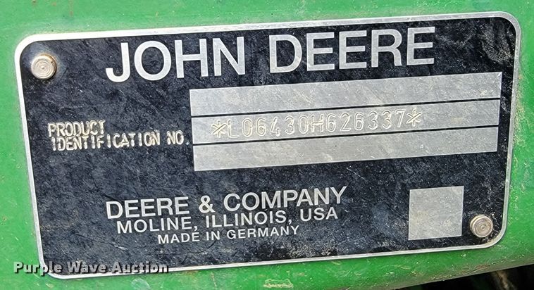 image for item JL9520 John Deere 6430  MFWD tractor