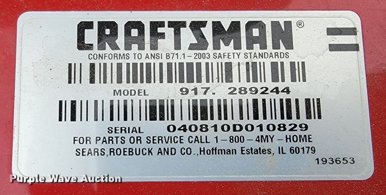 image for item JL9545 Craftsman 917  lawn mower