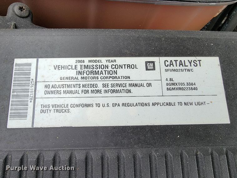 image for item JL9554 2008  Chevrolet Silverado 1500  pickup truck