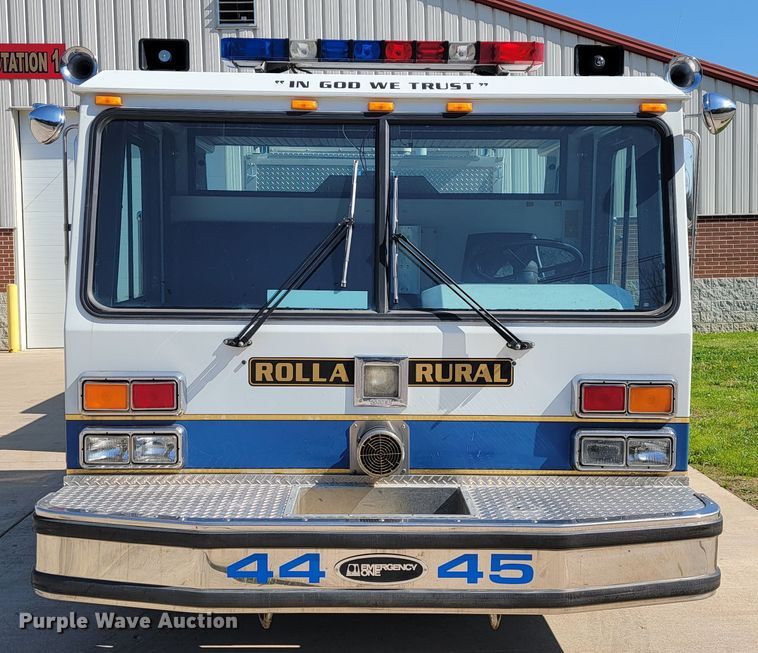 image for item JL9579 1985 Federal Motors Emergency One  pumper fire truck