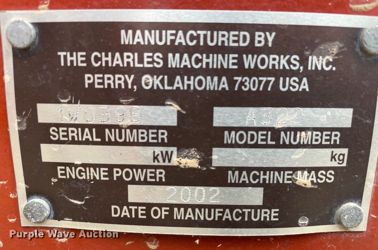 image for item JM9070 Ditch Witch A322  backhoe