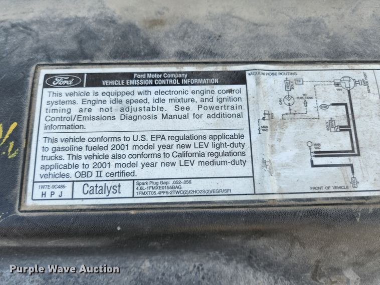 image for item KE9698 2001 Ford F150 XL  pickup truck