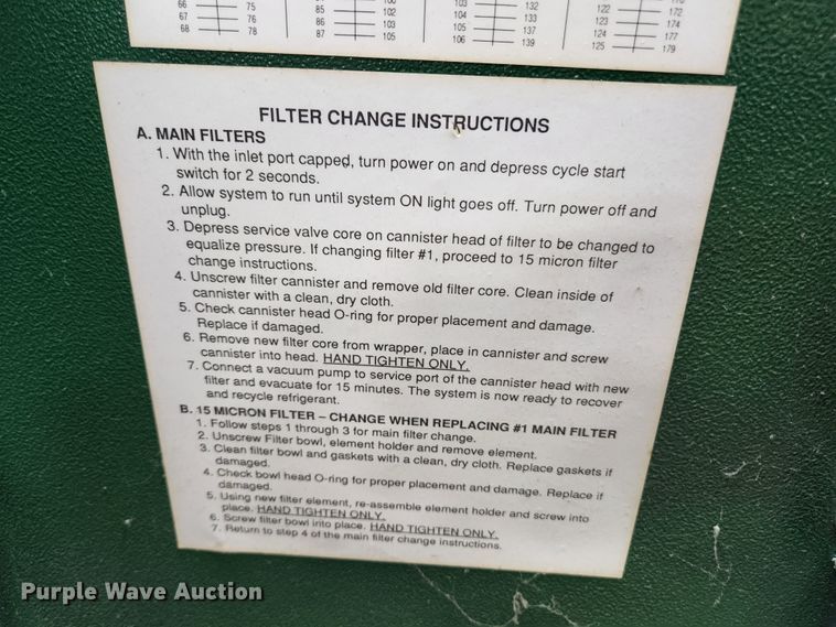 image for item KE9717 Four Seasons 59900  refrigerant recycling/recharging system