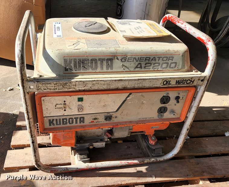 image for item KE9721 Kubota A2200  generator