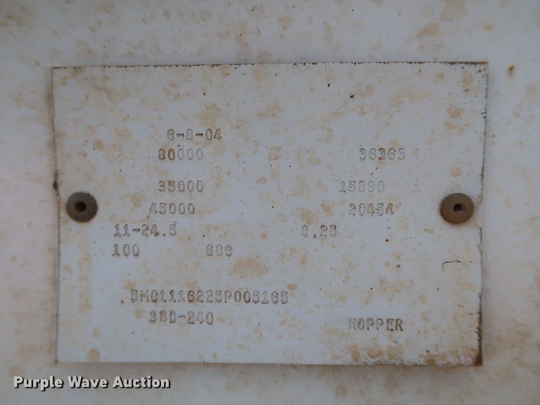 image for item KR9849 2005 Manac SBD-240  bottom dump trailer