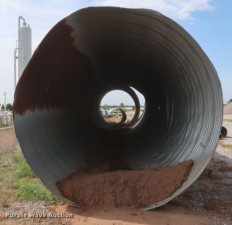40'L x 10' diameter galvanized tin horn culvert in Marlow, OK Item KR9851 sold Purple Wave