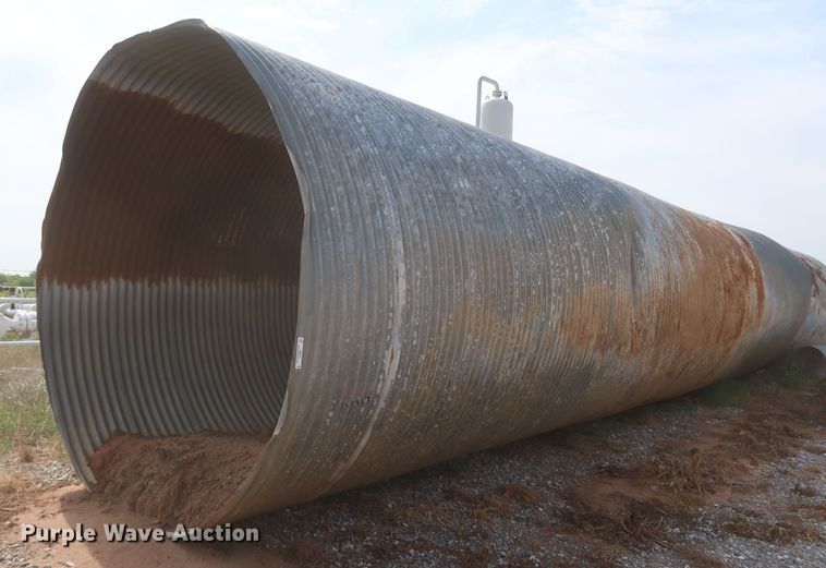 image for item KR9851 40'L x 10' diameter galvanized tin horn culvert