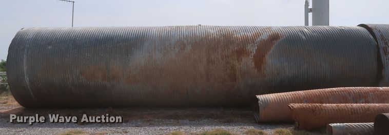 image for item KR9851 40'L x 10' diameter galvanized tin horn culvert