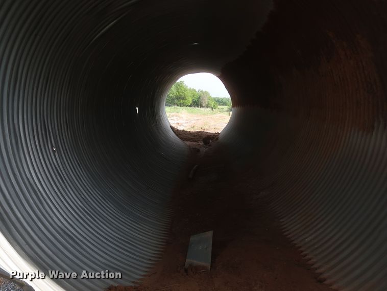 image for item KR9851 40'L x 10' diameter galvanized tin horn culvert
