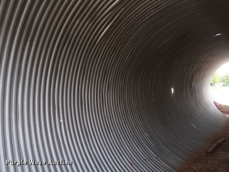 image for item KR9851 40'L x 10' diameter galvanized tin horn culvert
