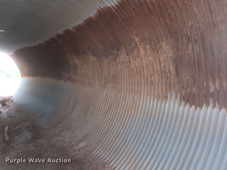image for item KR9851 40'L x 10' diameter galvanized tin horn culvert