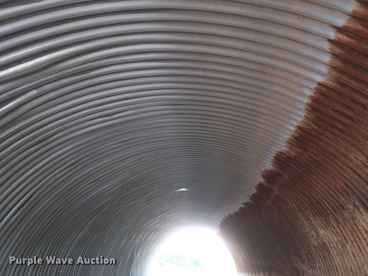 image for item KR9851 40'L x 10' diameter galvanized tin horn culvert