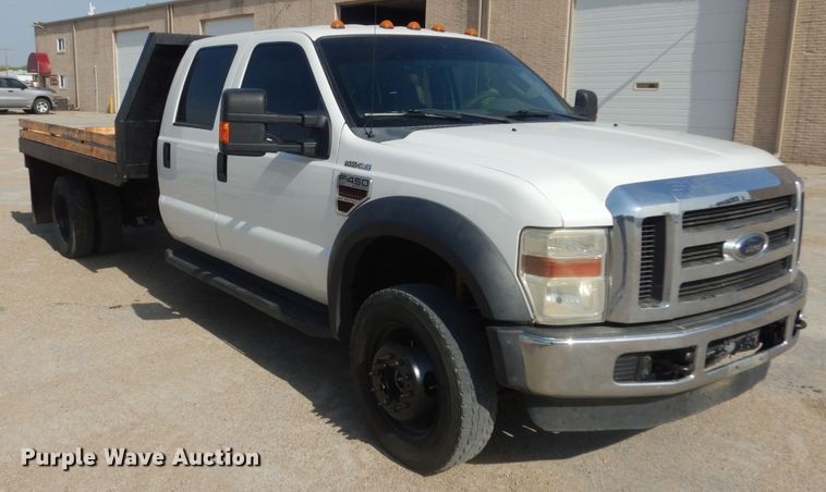 image for item KS9961 2009 Ford F450 Super Duty XLT  Crew Cab flatbed truck