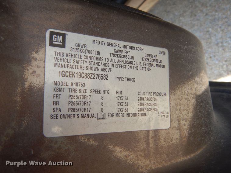 image for item KS9962 2008 Chevrolet Silverado 1500  Ext. Cab pickup truck