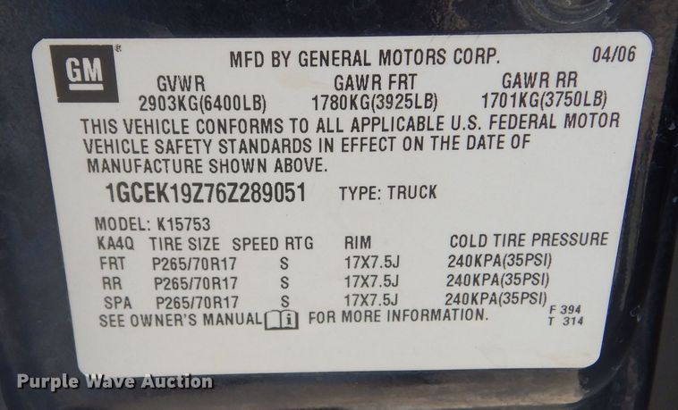 image for item KS9965 2006 Chevrolet Silverado 1500  Ext. Cab pickup truck