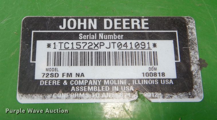 image for item KS9967 John Deere 7 Iron Pro 72  mower Deck