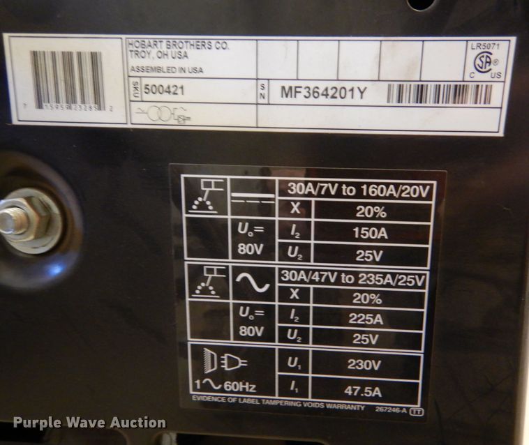image for item LS9167 Hobart Stickmate LX  welder