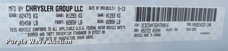 image for item MJ9603 2013 Dodge Charger Police