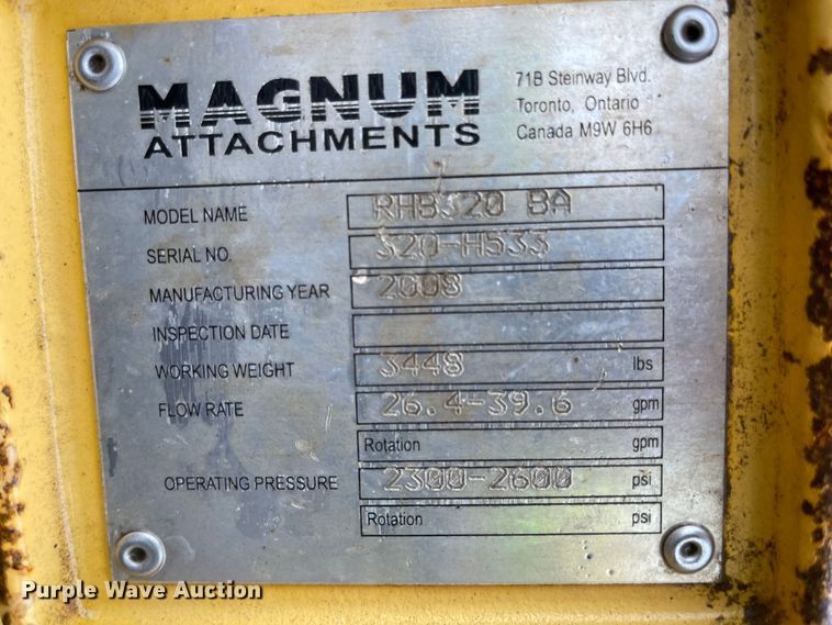 image for item MJ9653 2008 Magnum RHB320  breaker