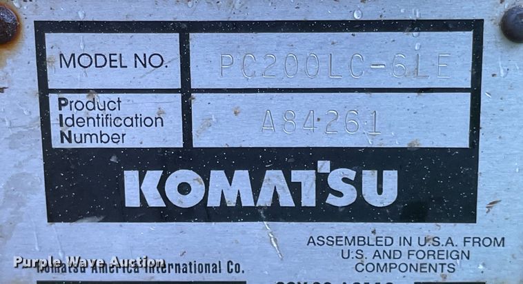 image for item MJ9655 1998 Komatsu PC200LC-6  excavator