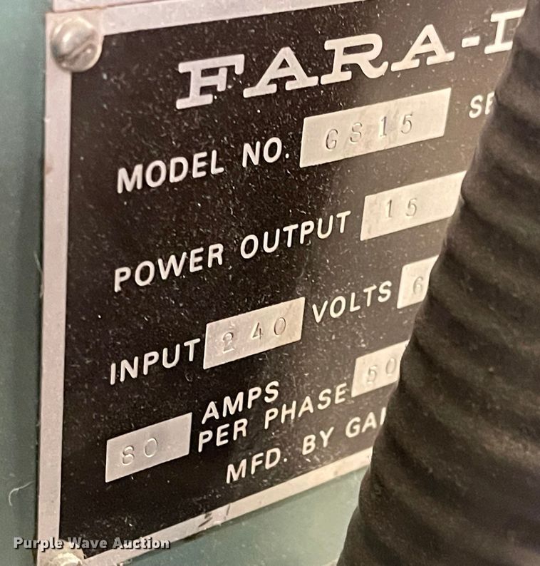 image for item MJ9689 Fara-Dyne GS15  heat sealing machine