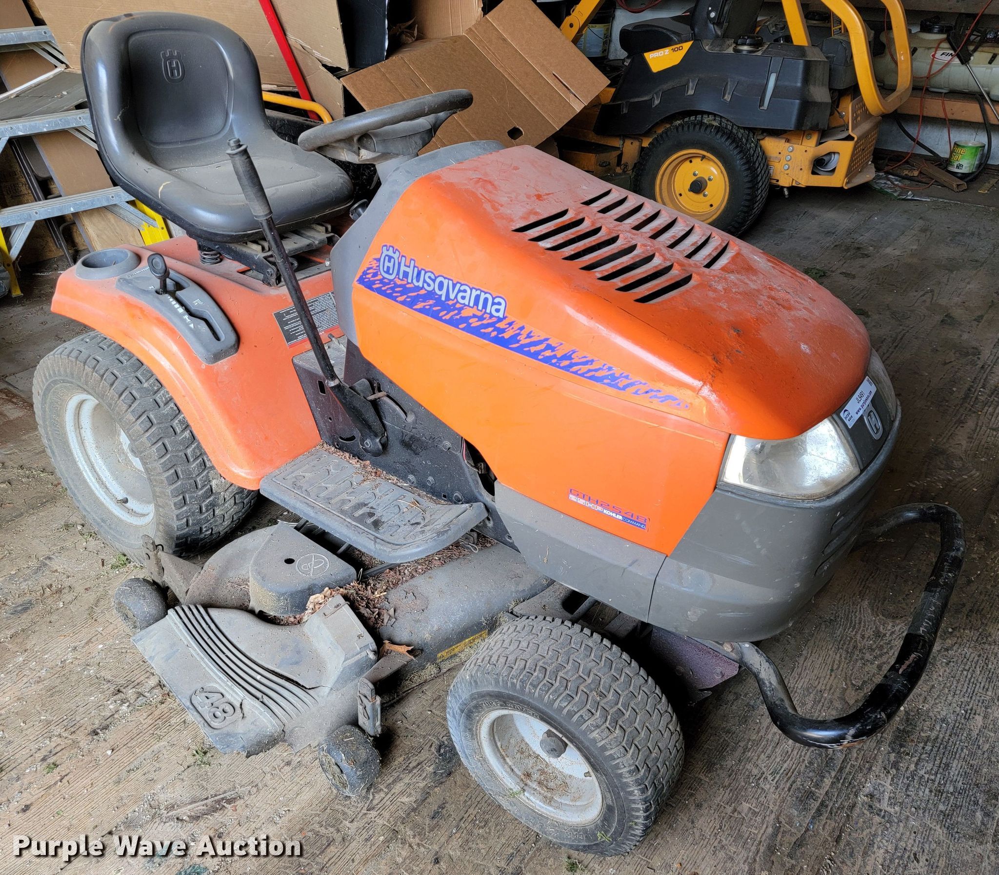 Husqvarna GTH2548 lawn mower in Galena, MO Item JL9491 sold Purple Wave