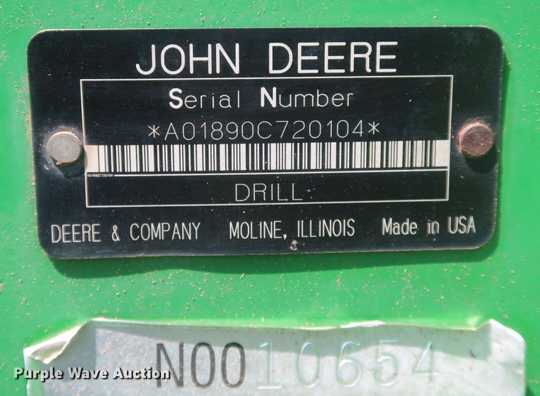 image for item DK3722 2007 John Deere 1890  air seeder