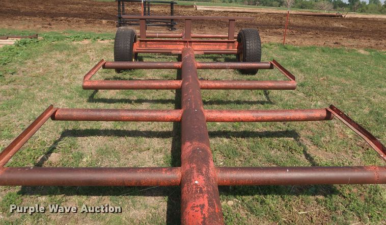 image for item DK3726 Shop built  hay bale trailer