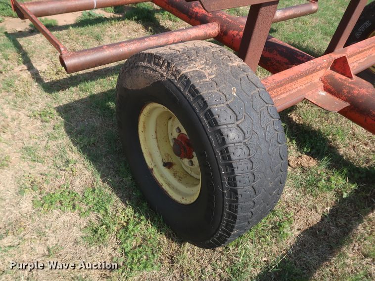 image for item DK3726 Shop built  hay bale trailer