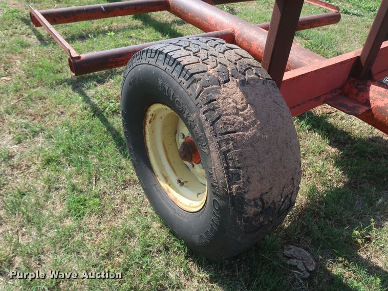 image for item DK3726 Shop built  hay bale trailer