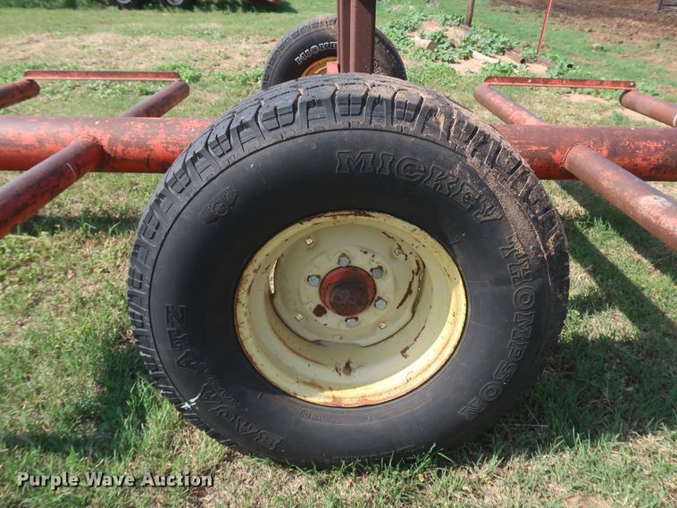image for item DK3726 Shop built  hay bale trailer