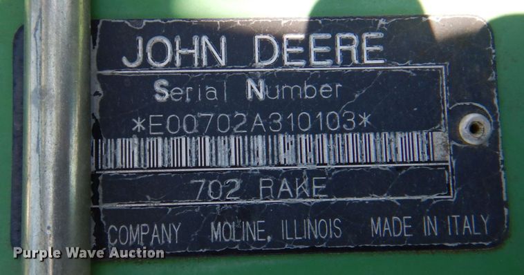 image for item DP4003 John Deere 702  hay rake