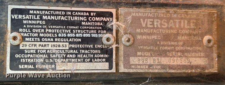 image for item DR1339 1981 Versatile 895  4WD tractor