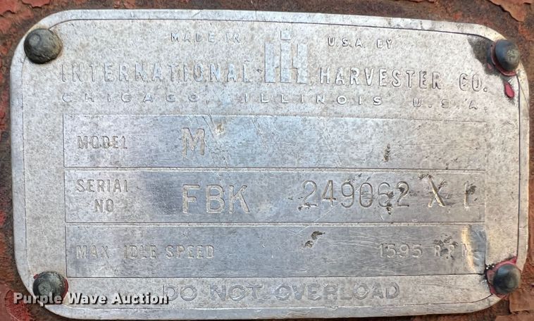 image for item DR1375 International M  tractor