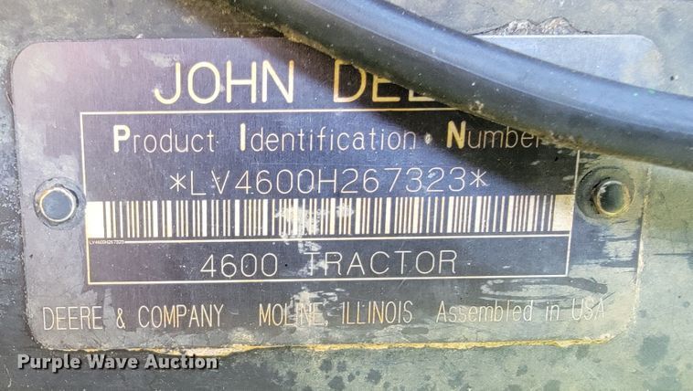 image for item JL9475 John Deere 4600  MFWD tractor