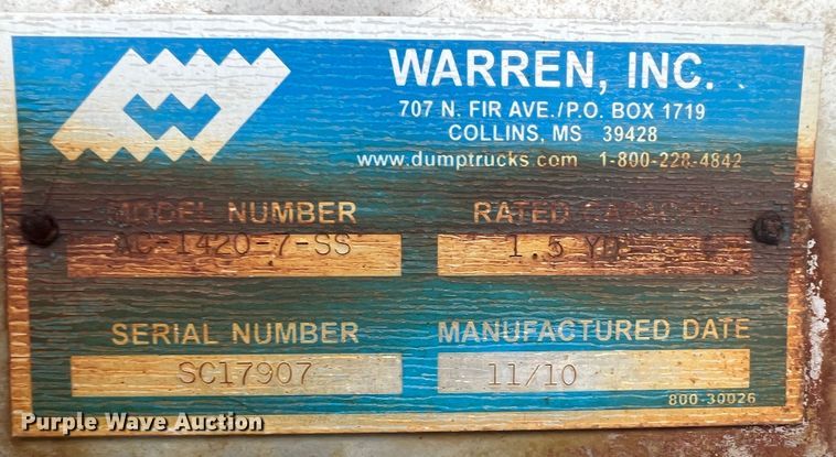 image for item KG9706 (2) Warren AC-1420-7-SS spreaders