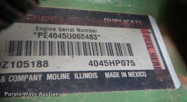 image for item KP9158 2018 John Deere 6105E  MFWD tractor