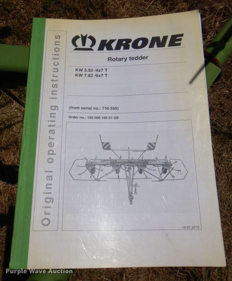 image for item MK9565 2012 Krone KW 5.52/4X7T  rotary hay tedder