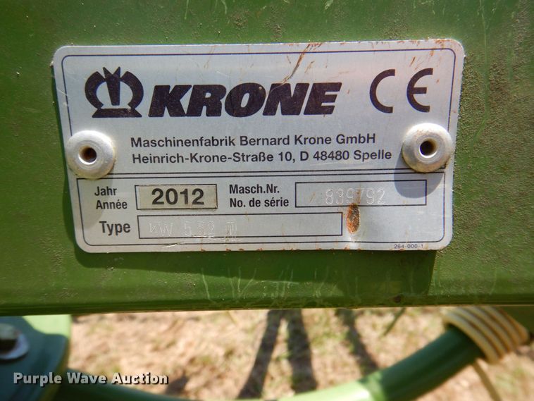 image for item MK9565 2012 Krone KW 5.52/4X7T  rotary hay tedder