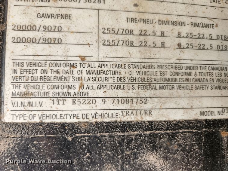 image for item DI1205 2007 Transcraft DTL-2100 RS2  drop deck trailer