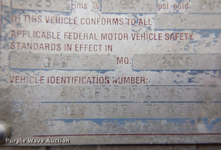 image for item DK0899 2010 Travis  end dump trailer