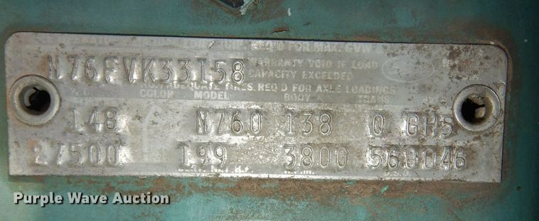 image for item DN1505 1971 Ford 750  semi truck