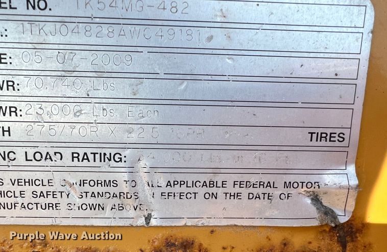 image for item DR1342 2010 Trail King TK54MG-482  lowboy equipment trailer