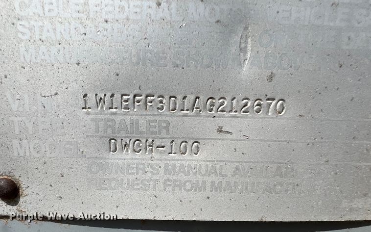 image for item DR1370 1989 Wilson DWCH-100  grain trailer