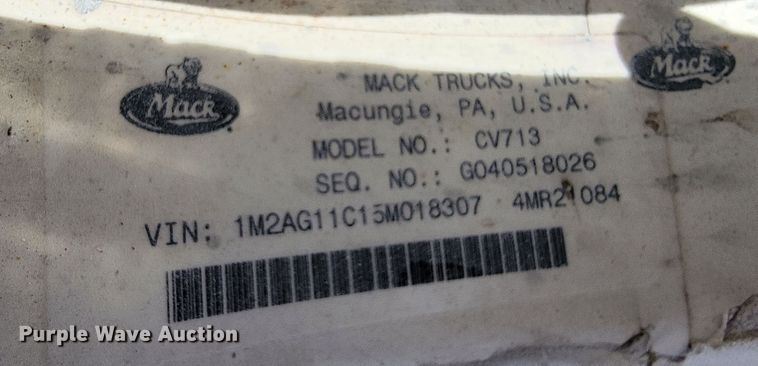 image for item JL9448 2005 Mack Granite  fuel truck