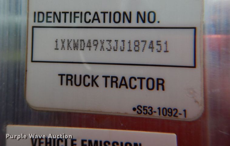 image for item KP9066 2018 Kenworth W900  semi truck