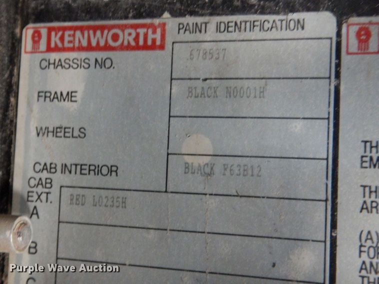 image for item KP9166 1996 Kenworth W900  semi truck