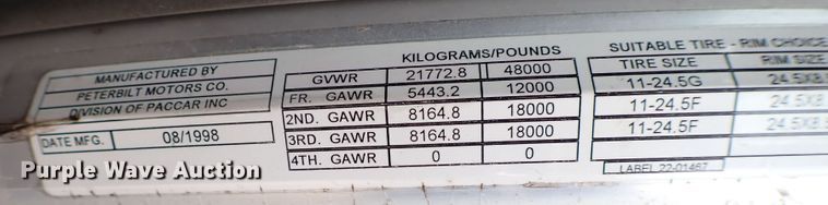 image for item MF9306 1999 Peterbilt 379  semi truck